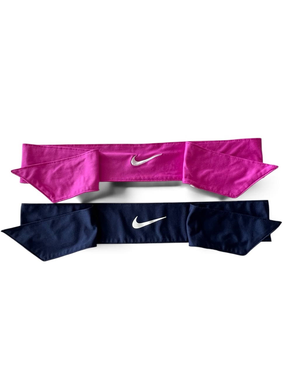 Nike Fury Dri-Fit Head Tie Headband Set Pink & Navy, Size OSFM